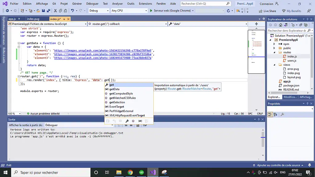 IntelliSense NodeJS