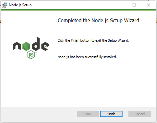 installation nodeJS terminee